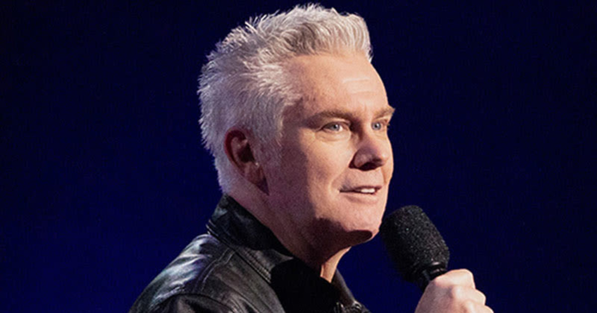 Brian Regan performing on tour