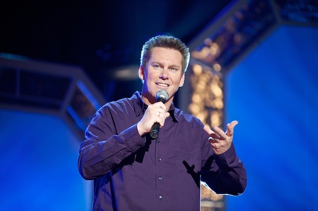 Brian Regan on stage